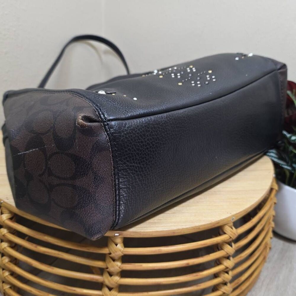 Coach Lexy Shoulder Bag with Rivets + Matching Wallet - Picture 8 of 15